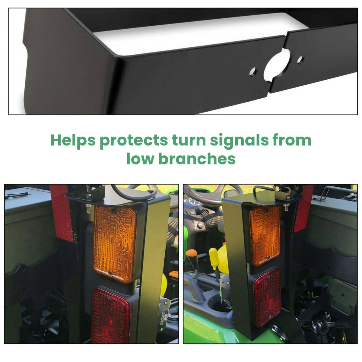 Solidspare Left & Right Brush Light Guards For John Deere 1023 1025R 1026R 2025R #BLV10400