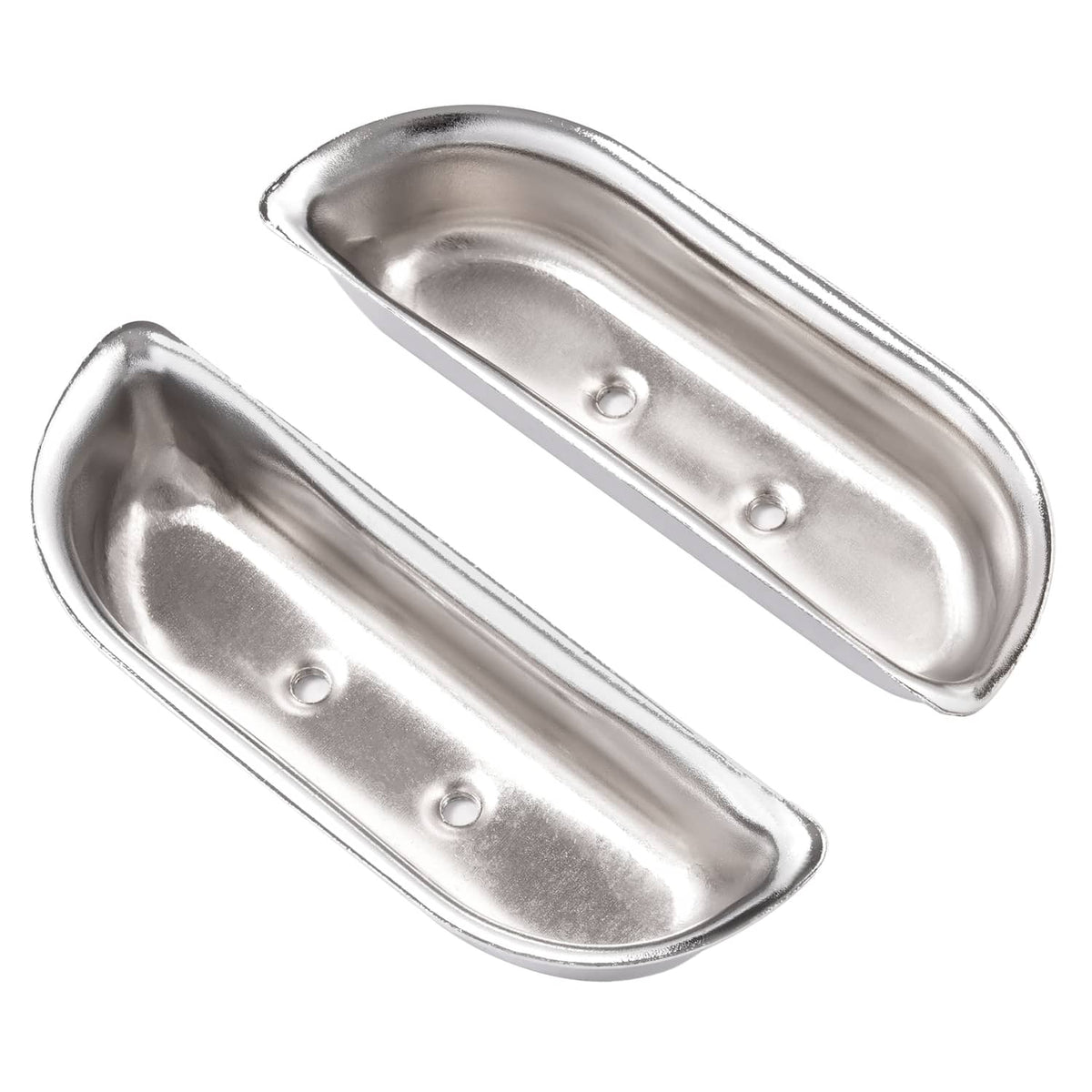 Solid Spare Fits Ford F-100 / F-150 / F-350 1973-1979 Door Panel Arm Rest Cups Steel Chrome