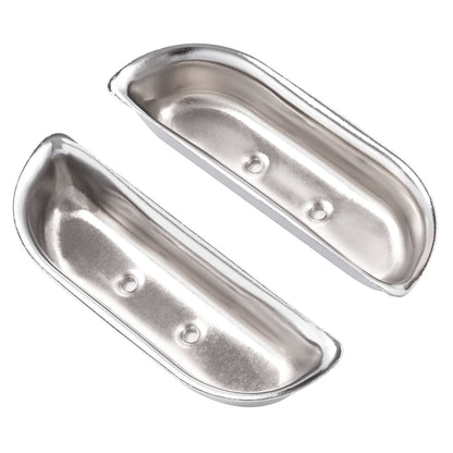Solid Spare Fits Ford F-100 / F-150 / F-350 1973-1979 Door Panel Arm Rest Cups Steel Chrome