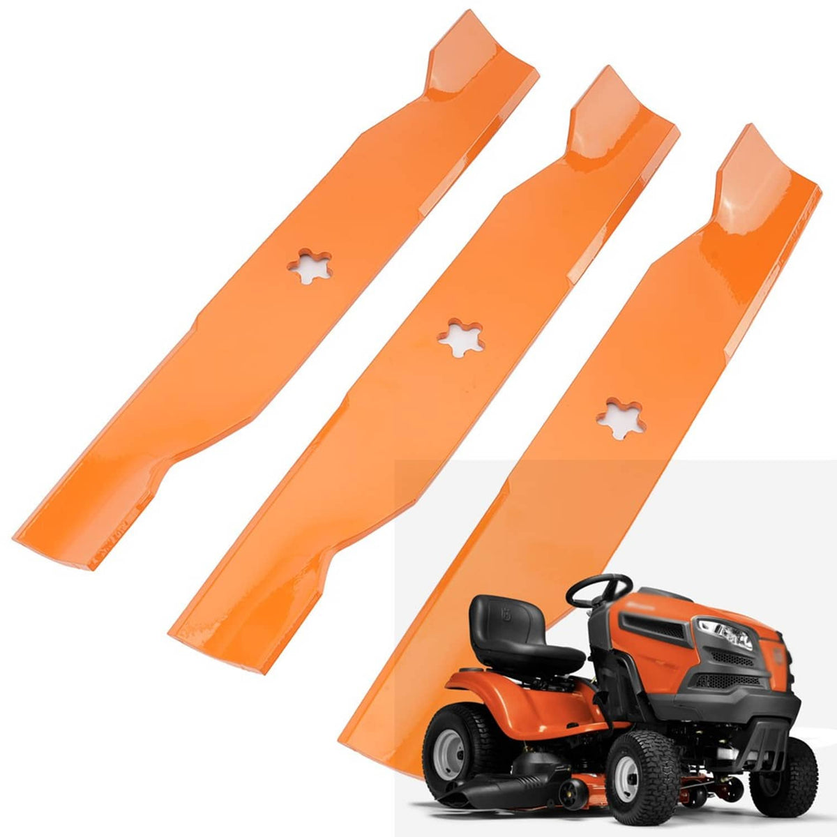 Solidspare Fits for 180054 173920 YTH2348 YTH24V48 YTH24K48 YTH2448 Mower Blades 3PACK