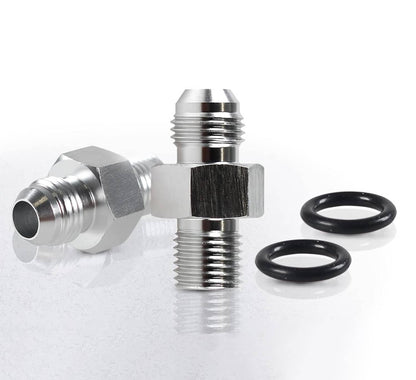 Solidspare 2Pcs Transmission Adapter Fittings 6AN Flare to 1/4" NPSM for TH350 TH400 700R4