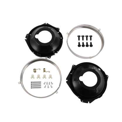 Solidspare Headlamp Retaining Ring Mounting Bucket Kit w/ hardware Camaro Nova rings 28pcs