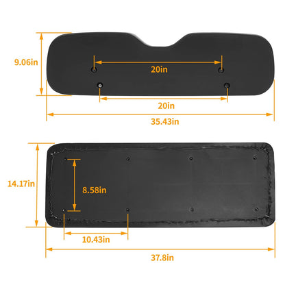 Solidspare Golf Cart Rear Seat Bottom Backrest Cushion For EZGO TXT RXV Club Car Precedent