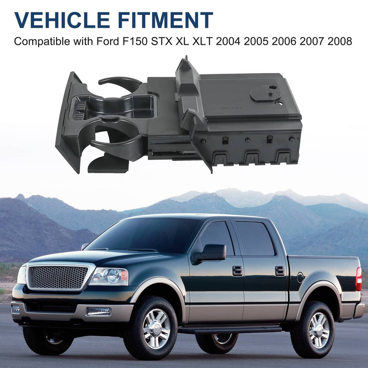 Solidspare Cup Holder For Ford for F150 STX/XL/XLT 2004-2008 6L3Z-1504810-AA
