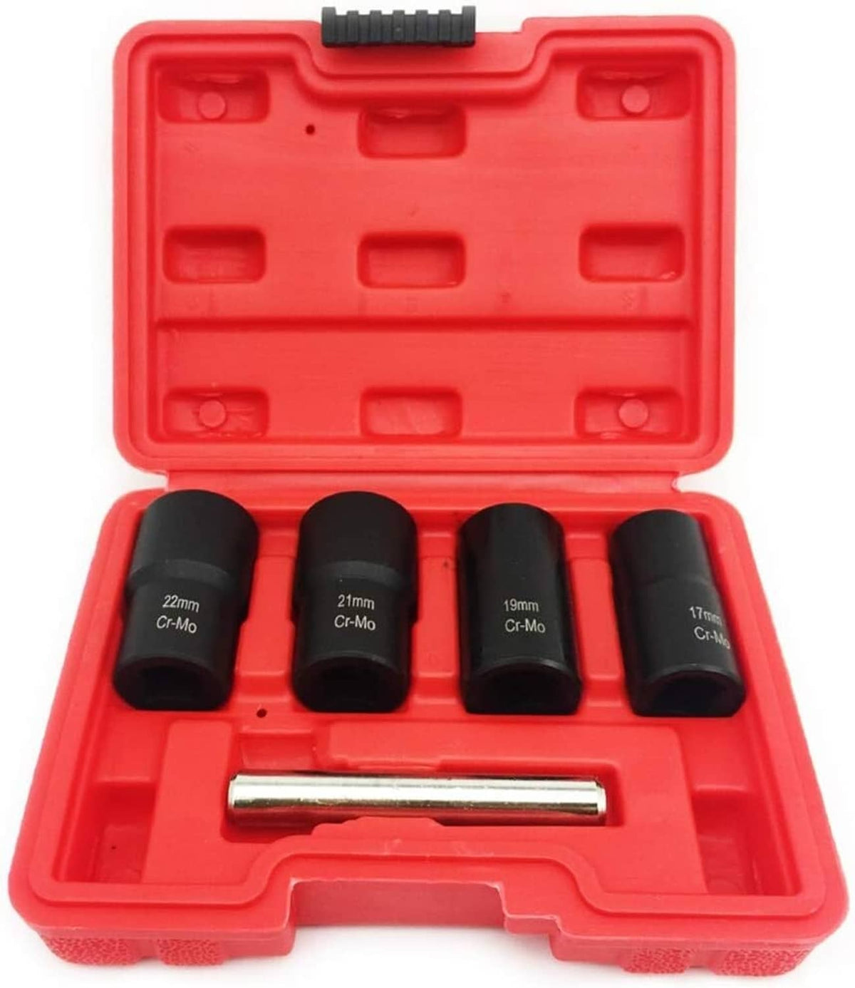 Solid Spare 5Pc Wheel Lug Nut Remover 1/2" Drive Twist Socket Kit Remove Damaged Locked Nut