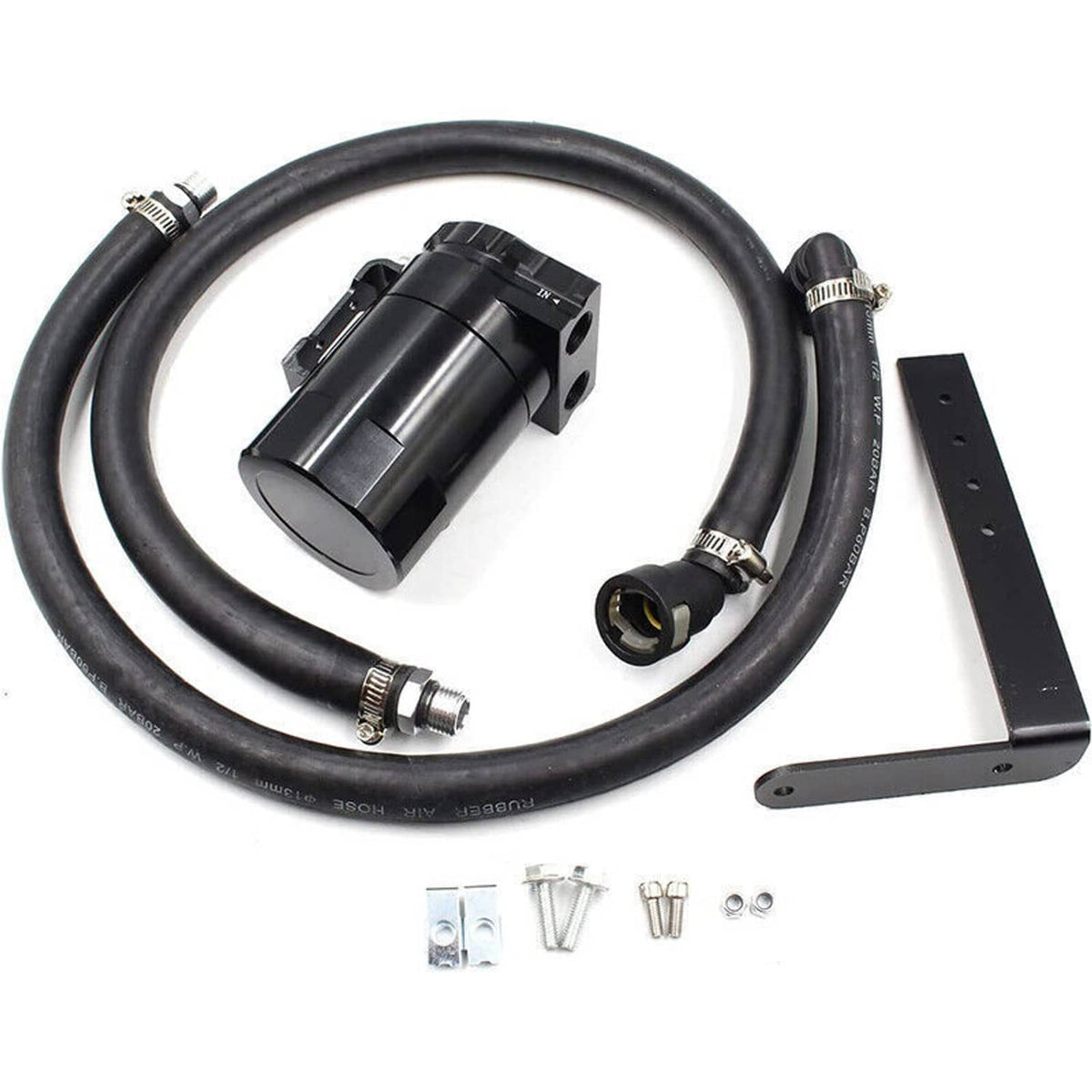 Solidspare Black Oil Catch Can Oil Separator for Ford F150 2.7L 5.0L Raptor 3.5L Ecoboost