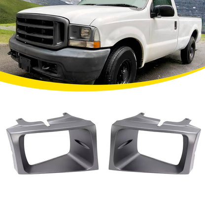 Solid Spare 2PCS Headlight Door Set Bezel For Ford Super Duty F250 F350 F450 F550 1999-2004