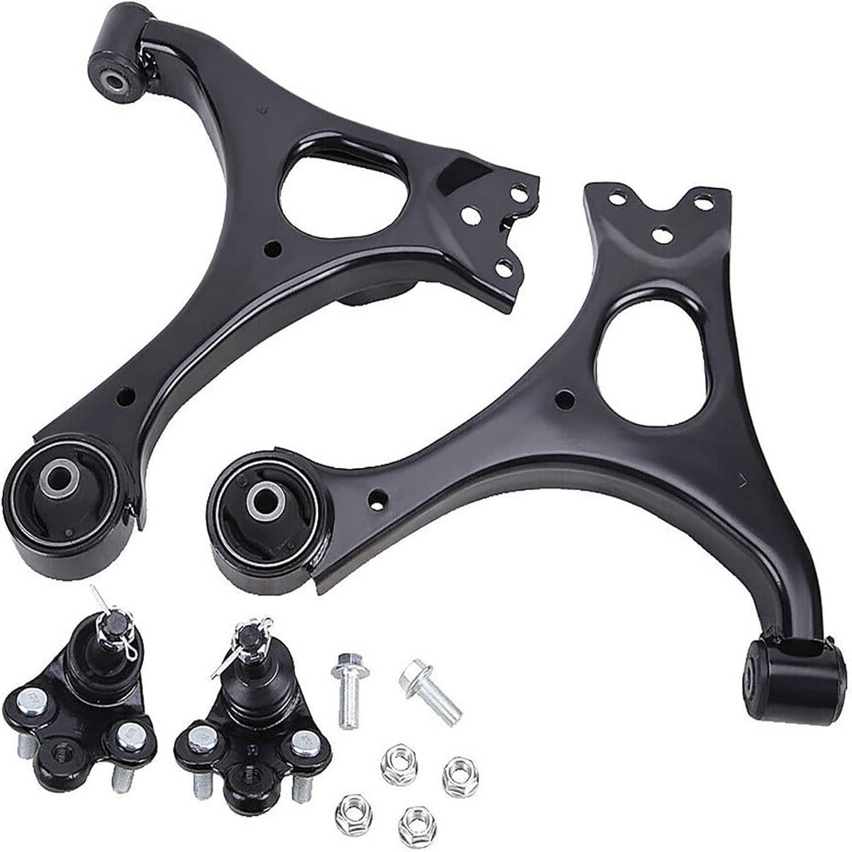 Solidspare Blcak Front Lower Control Arms & Ball Joints for 2006-2011 Honda Civic Acura CSX