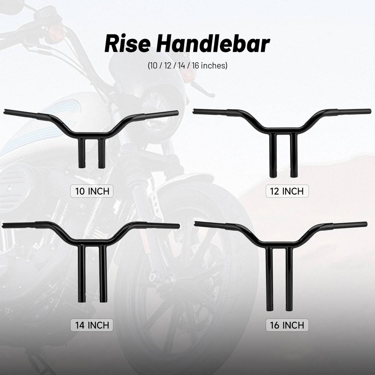Solidspare 16" Rise MX-T Bars Handlebar Fit Fits Harley Softail Sportster Dyna Low Rider US
