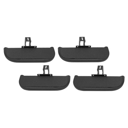 Solid Spare Side Hood Steps Kit For 07-18 Jeep Wrangler JK Unlimited JKU 4-Door Steel 4Pcs