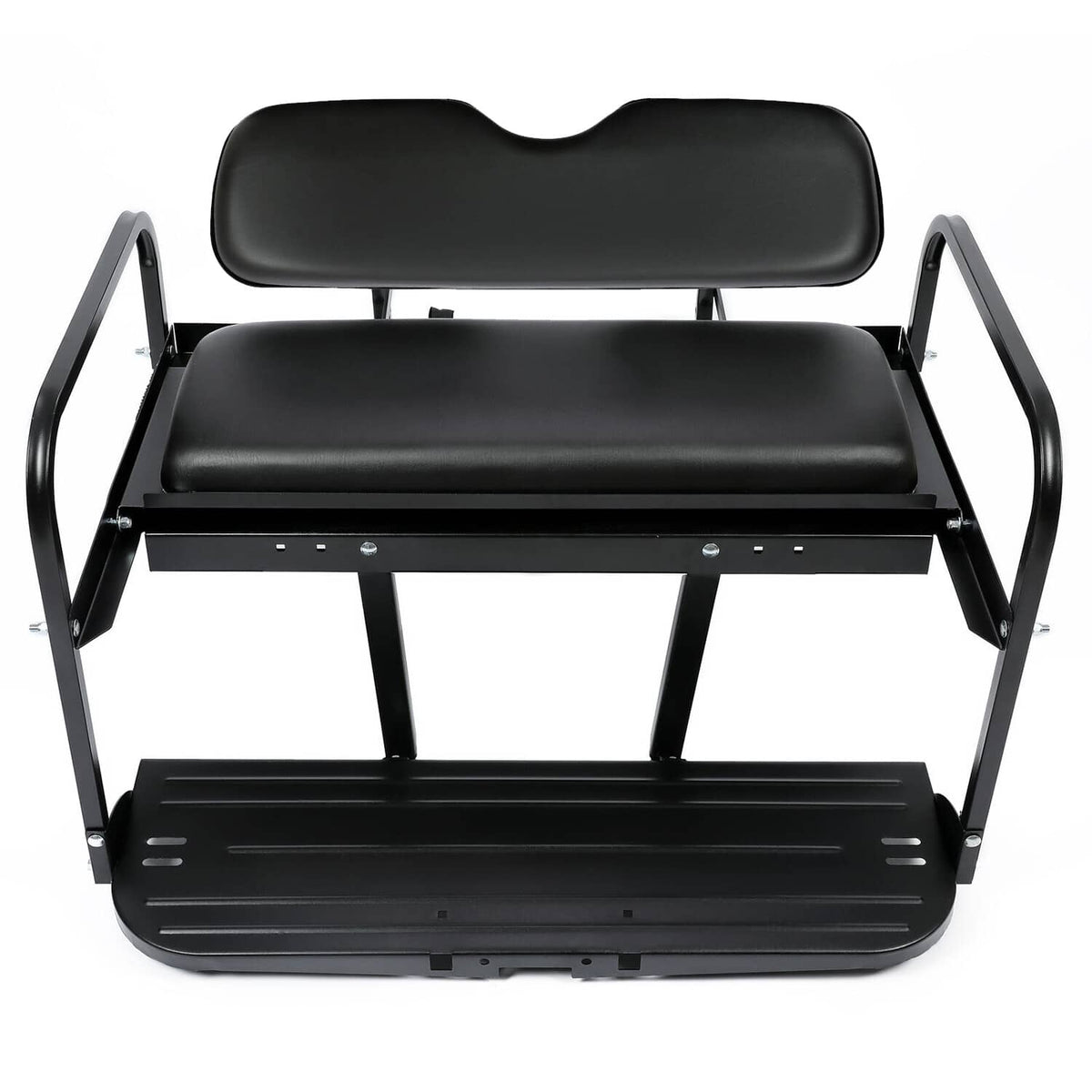 Solidspare Golf Cart Flip Folding Rear Back Seat Kit Black For EZGO Marathon Pre-1994