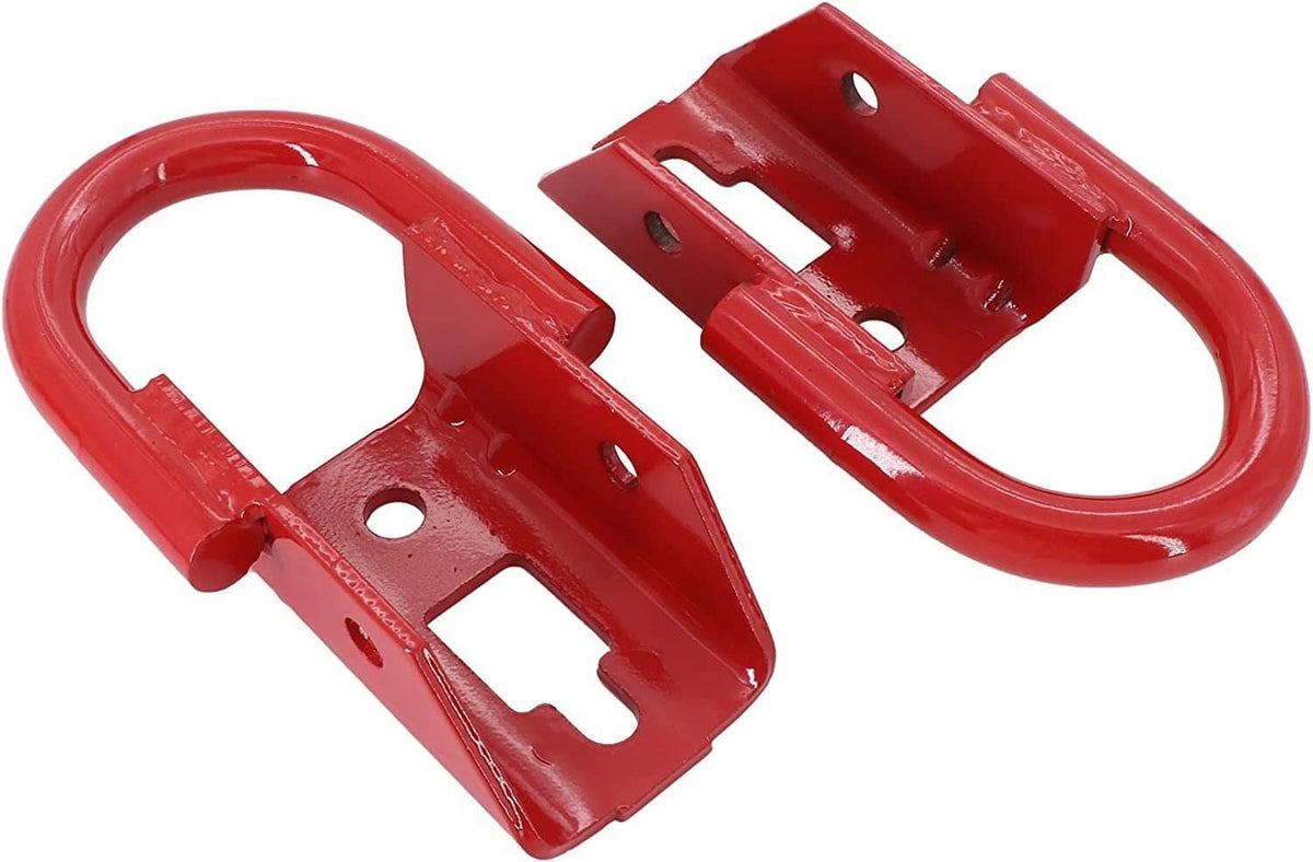 Solidspare Red 2 Pcs Towing Hooks FL3Z17N808A w/ Hardware Front For 2009-2019 Ford F150