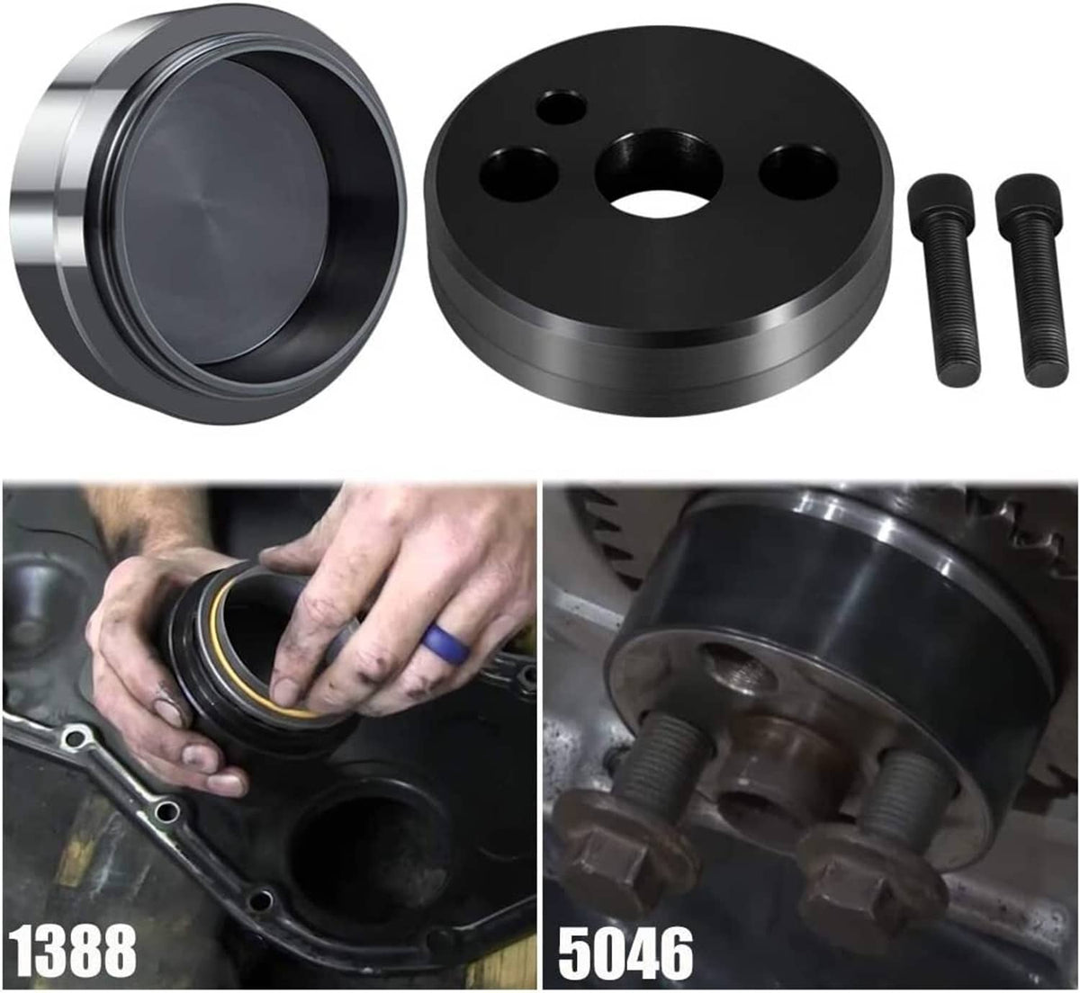 Solid Spare 5046 & 1338 Front Crankshaft Seal Installation Tool for Cummins 3.9L 5.9L 6.7L