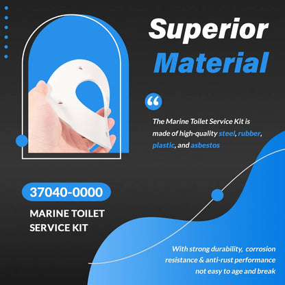 Solidspare Replace for Jabsco 37040-0000 Marine Toilet Service Kit Fit for Jabsco 37010 Ser