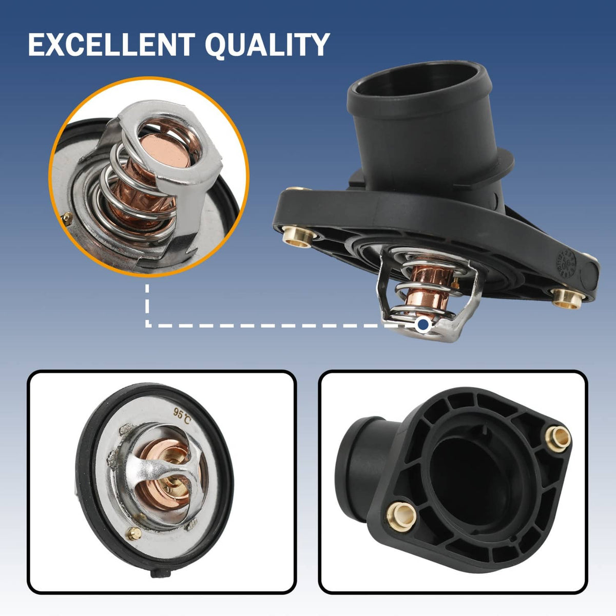 Solidspare 902-3312 Thermostat Housing for Ram Truck 1500 Jeep Liberty Dodge Nitro