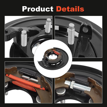 Solidspare Rear Left / Right Parking Brake Assy w/Loaded Backing Plate For Ford F-250 99-04