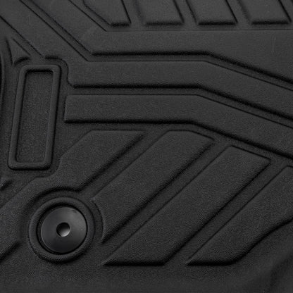 Solidspare Pcs Floor Mats for Ford F-150 F150 Super Crew Cab 2015-2025 Black TPE Liners