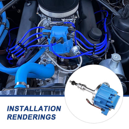 Solidspare 65k Coil HEI Distributor Ignition Module Fits Ford SBF Small Block 351W Windsor