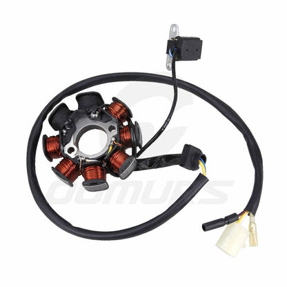 Solidspare For GY6 50cc 110cc 125cc 150cc Moped Scooter ATV Magneto Stator 8 Pole Coil