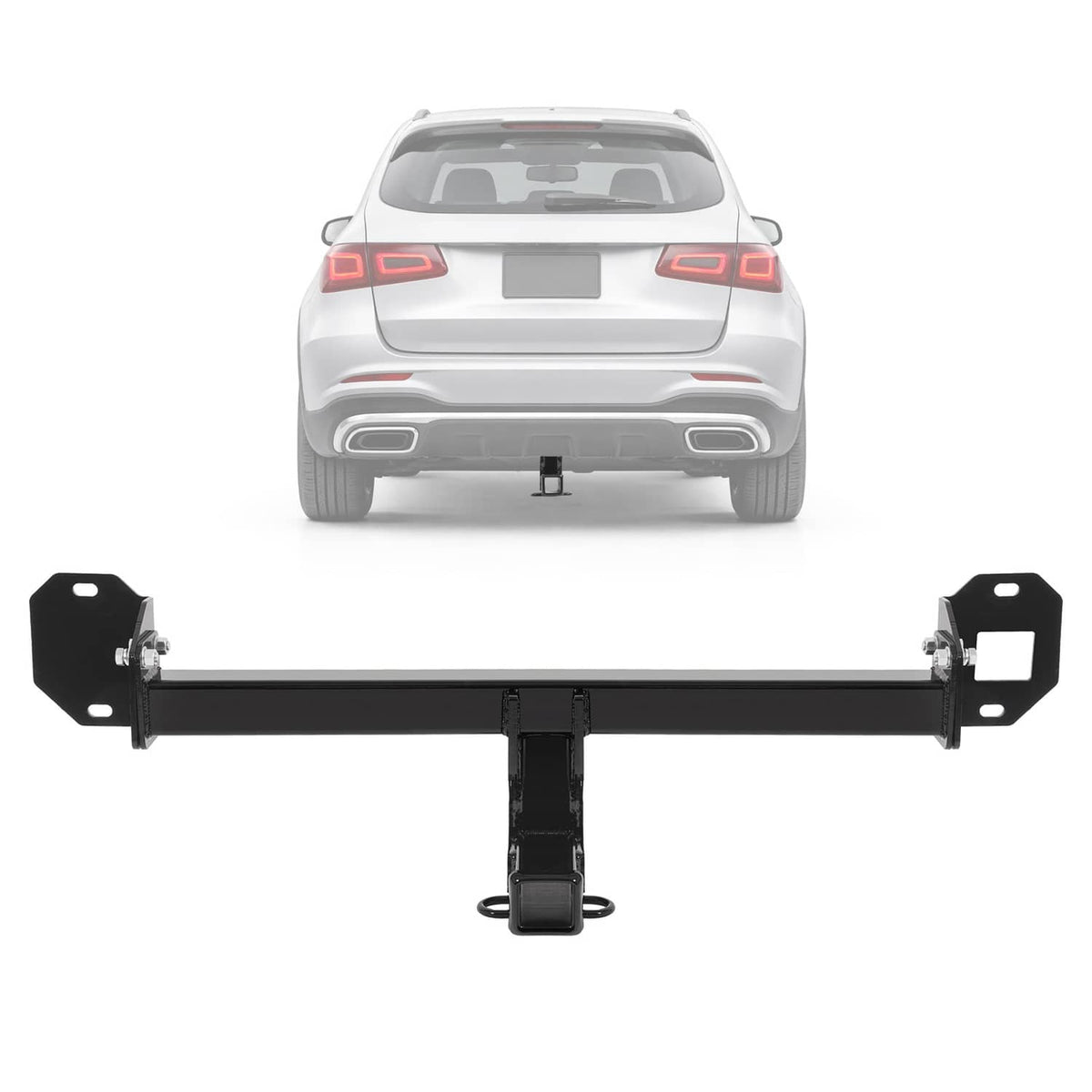 Solid Spare Class 3 Trailer Hitch 2" Receiver Tube Towing For Mercedes-Benz GLC300 16-22