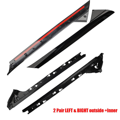 Solidspare 4Pcs Left & Right Side Windshield A Pillar Molding Trim for 11-19 Ford Explorer