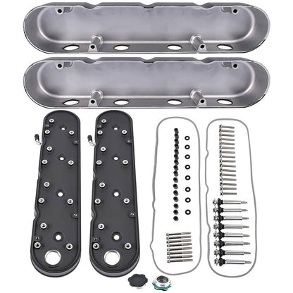 Solidspare Valve Covers with Coil Mounts w/Covers for Chevy LS LS1 LS2 LS3 LS6 LS7 Aluminum