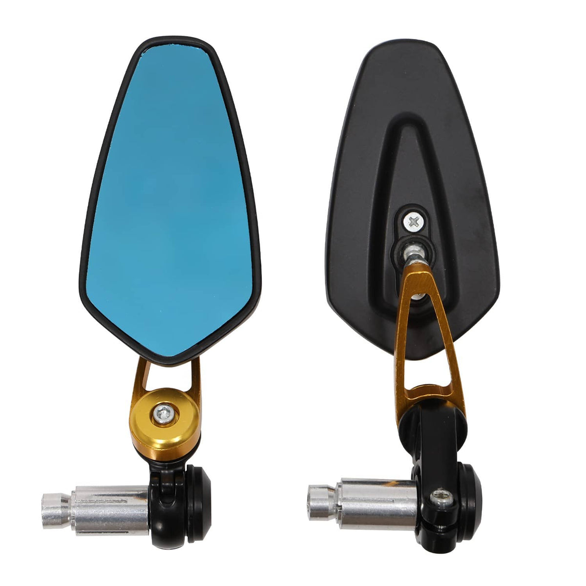Solidspare 7/8" 22mm Bar End Rear View Mirrors CNC Universal Fit For Honda Yamaha Kawasaki