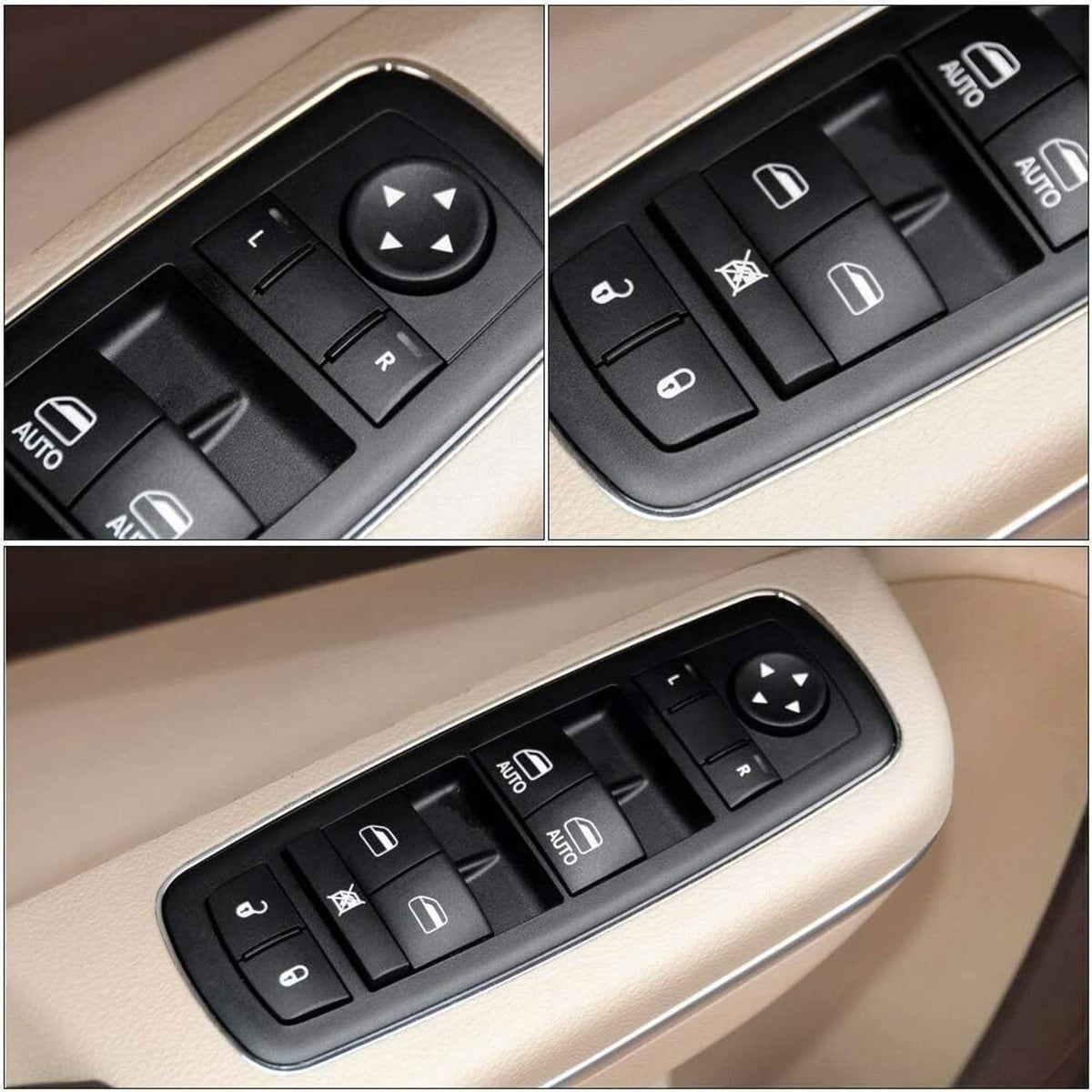 Solidspare Black Front Driver Side Window Switch 56046823AE For 2016-2018 Ram 1500 2500