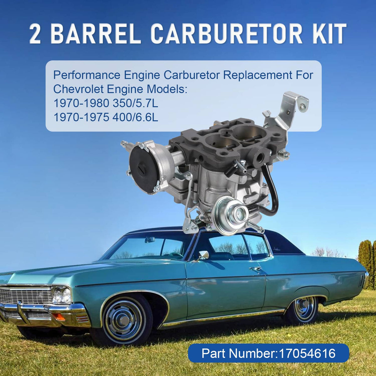 Solidspare 2 Barrel Carburetor Fits Chevrolet Engines 5.7L 350 6.6L 400 Type Rochester 2GC