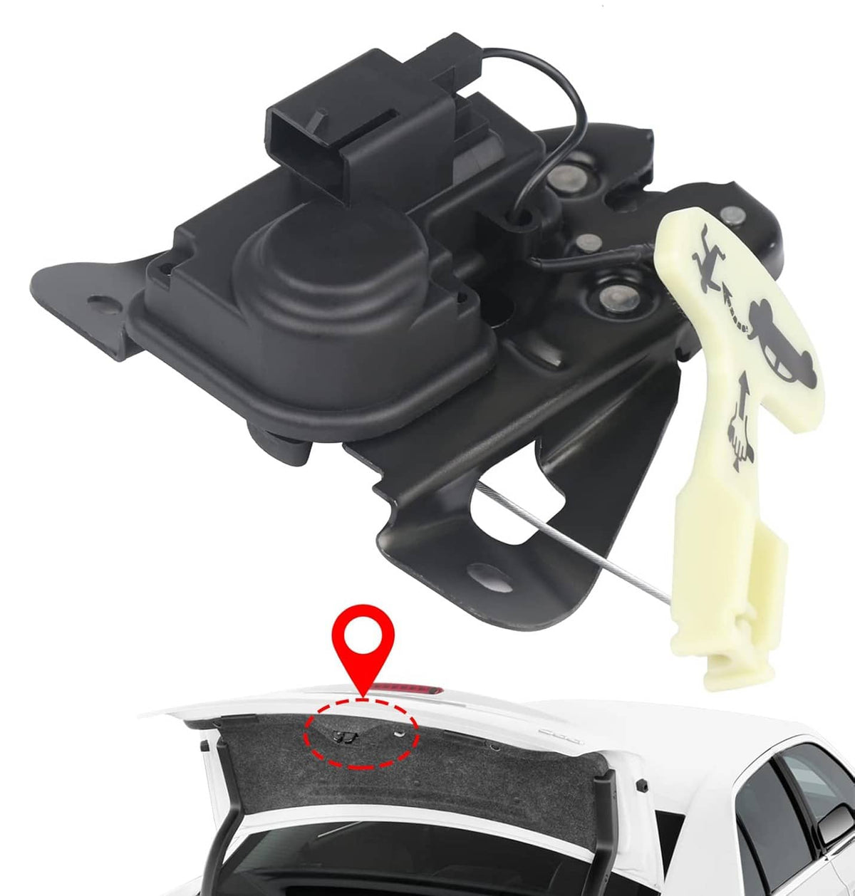 Solidspare New Tailgate Lock Trunk Latch Actuator For 2005-2018 Chrysler 300 Dodge Charger