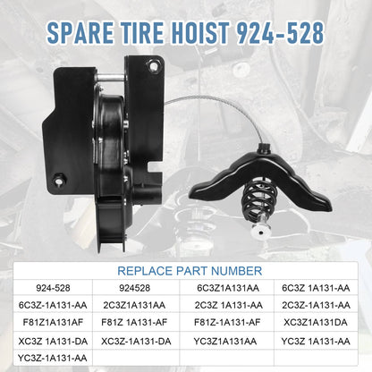 Solidspare Spare Tire Carrier Hoist Winch For Ford F-250 F-350 F-450 Super Duty 1999-2007