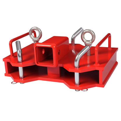 Solidspare Forklift Trailer Hitch Receiver 2'' Tow Hitch Attachments for Dual Pallet Fork