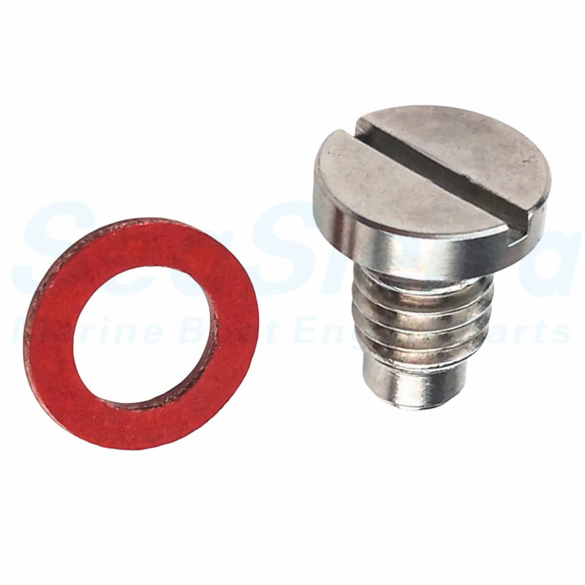Solid Spare Slot Head Drain Fill Plug Screw & Gasket Kit For Yamaha Outboards Lower Unit 2Pc