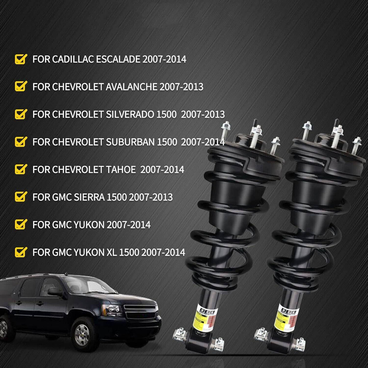 Solidspare 2x Front Shock Struts Magneride For 2007-2014 Chevy Tahoe GMC Cadillac Escalade