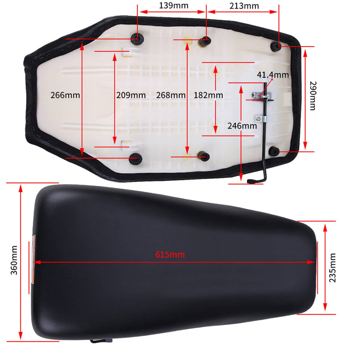 Solidspare Complete Seat Atv Black #77100-HN0-A00ZB for Honda TRX450 S ES FE FM Foreman 450