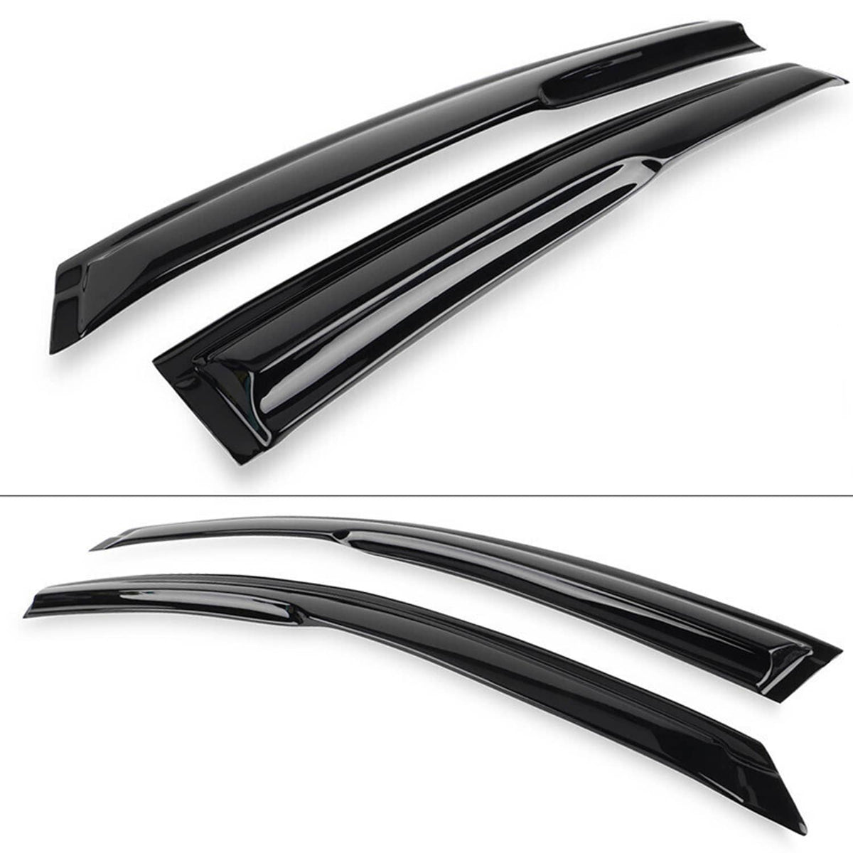 Solidspare For 2018-2022 Honda Accord 3D Wavy Mugen Style Window Visors Rain Guards Vent