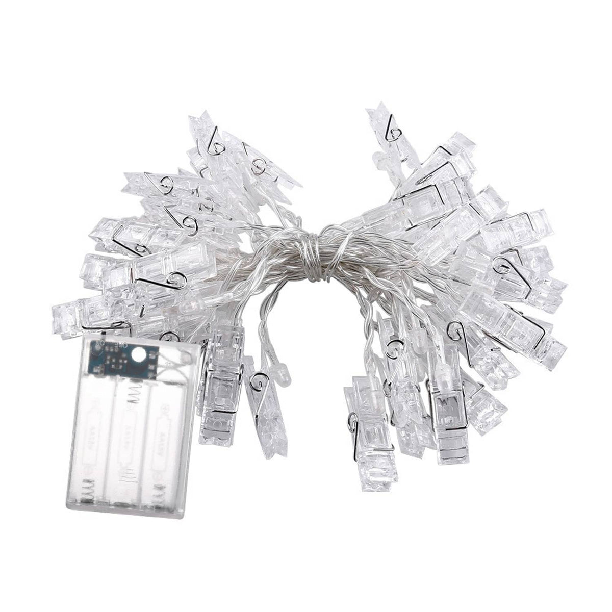 Solid Spare 10 LED Card Photo Clip String Fairy Lights Battery Christmas Party Wedding light