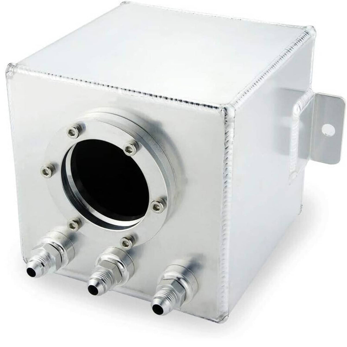 Solidspare New 2L High Flow Swirl Fuel Surge Tank AN6 Aluminum w/ 044 External Fuel Pump