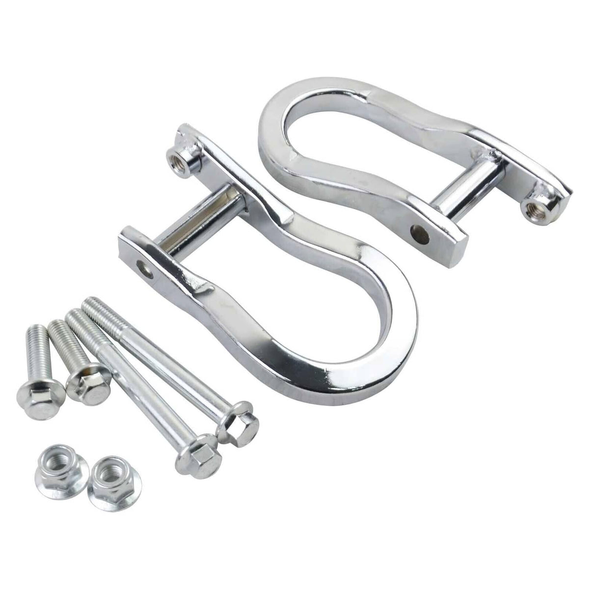 Solidspare Set Chrome Tow Hooks 84072462 for Chevrolet GMC Silverado Sierra 1500 2007-2019