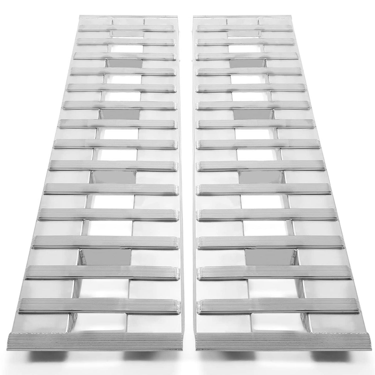 Solidspare 2Pcs 80"×15" 6000Lbs Car Trailer Ramps Truck Hook End Knife 1 Pair, Aluminum