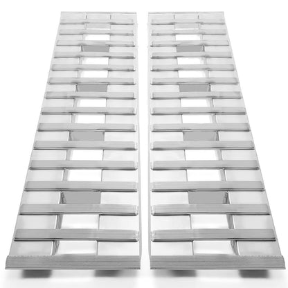 Solidspare 2Pcs 80"×15" 6000Lbs Car Trailer Ramps Truck Hook End Knife 1 Pair, Aluminum