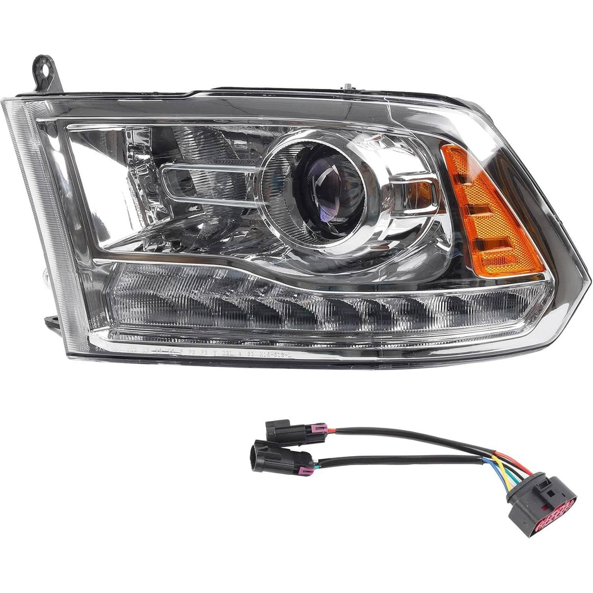 Solidspare Left+Right Projector Headlights w/LED DRL For 2009-2018 Dodge Ram 1500 2500 3500