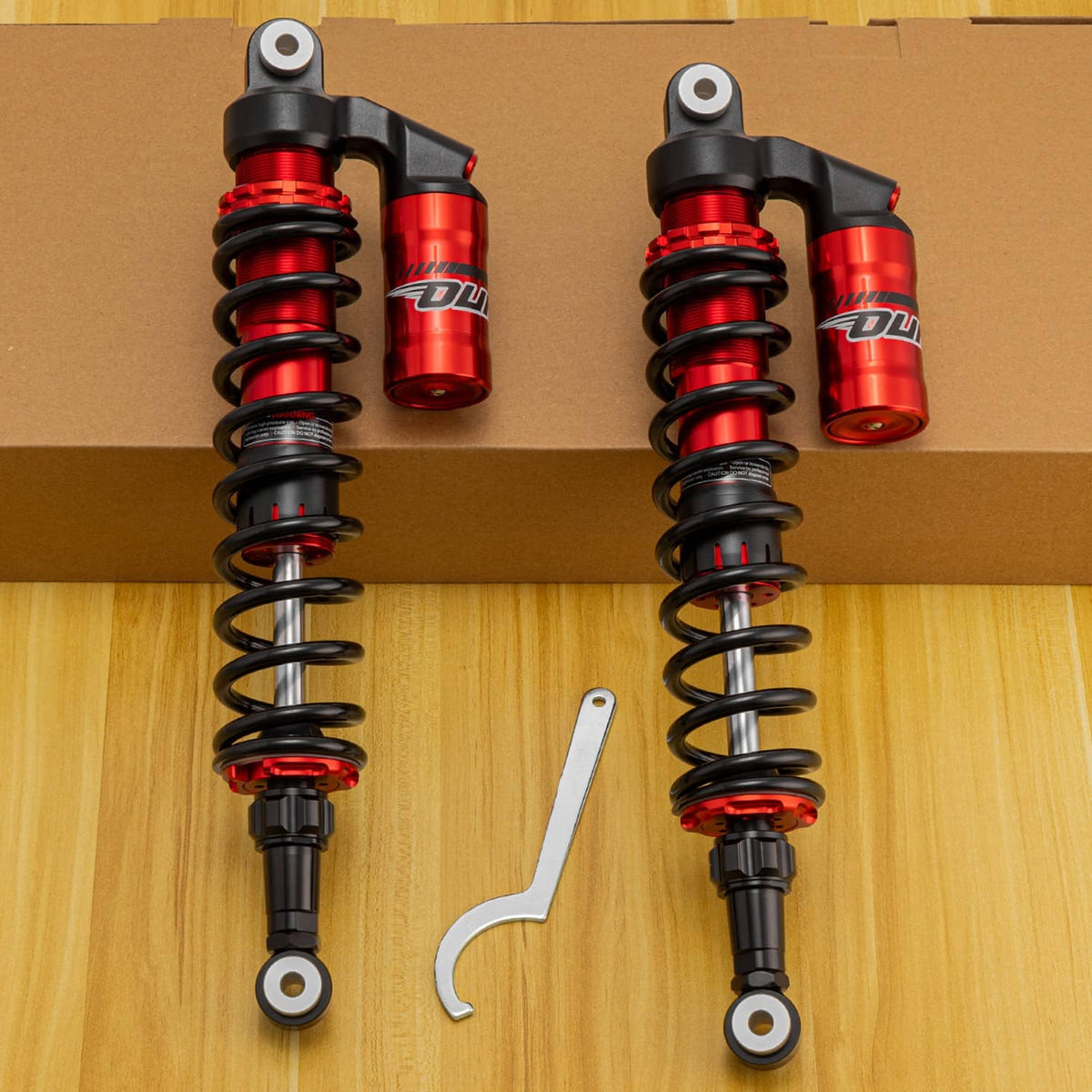 Solidspare Adjustable Front Left Right Shocks Fit for Polaris RZR 170 2009-2021 Black&Red