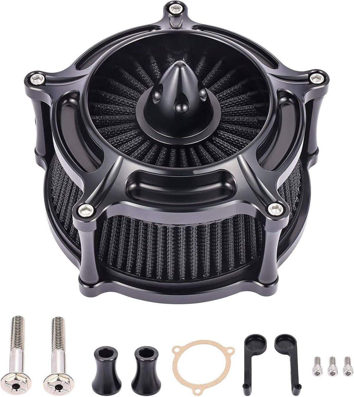 Solidspare Black Air Cleaner Intake Filter For Harley Touring Road King Street Glide 08-16