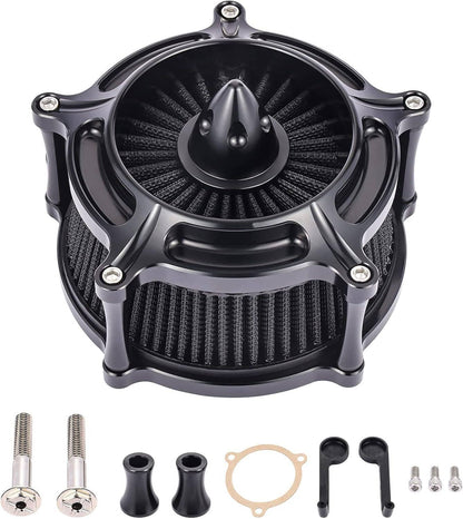 Solidspare Black Air Cleaner Intake Filter For Harley Touring Road King Street Glide 08-16