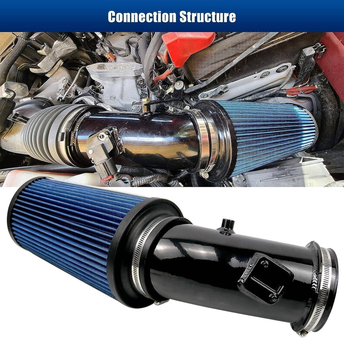 Solidspare 4" Oiled Cold Air Intake Kits For 2011-2016 Ford F250 Powerstroke Diesel 6.7L
