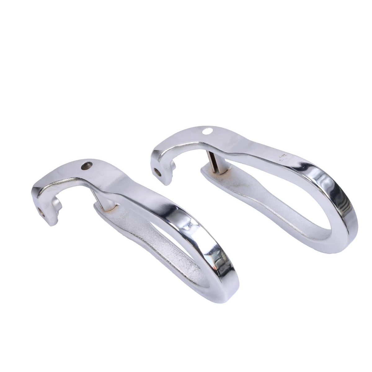 Solidspare Pair Chrome Tow Hooks Kit 84072464 For 2015-2019 Silverado Sierra 2500HD& 3500HD