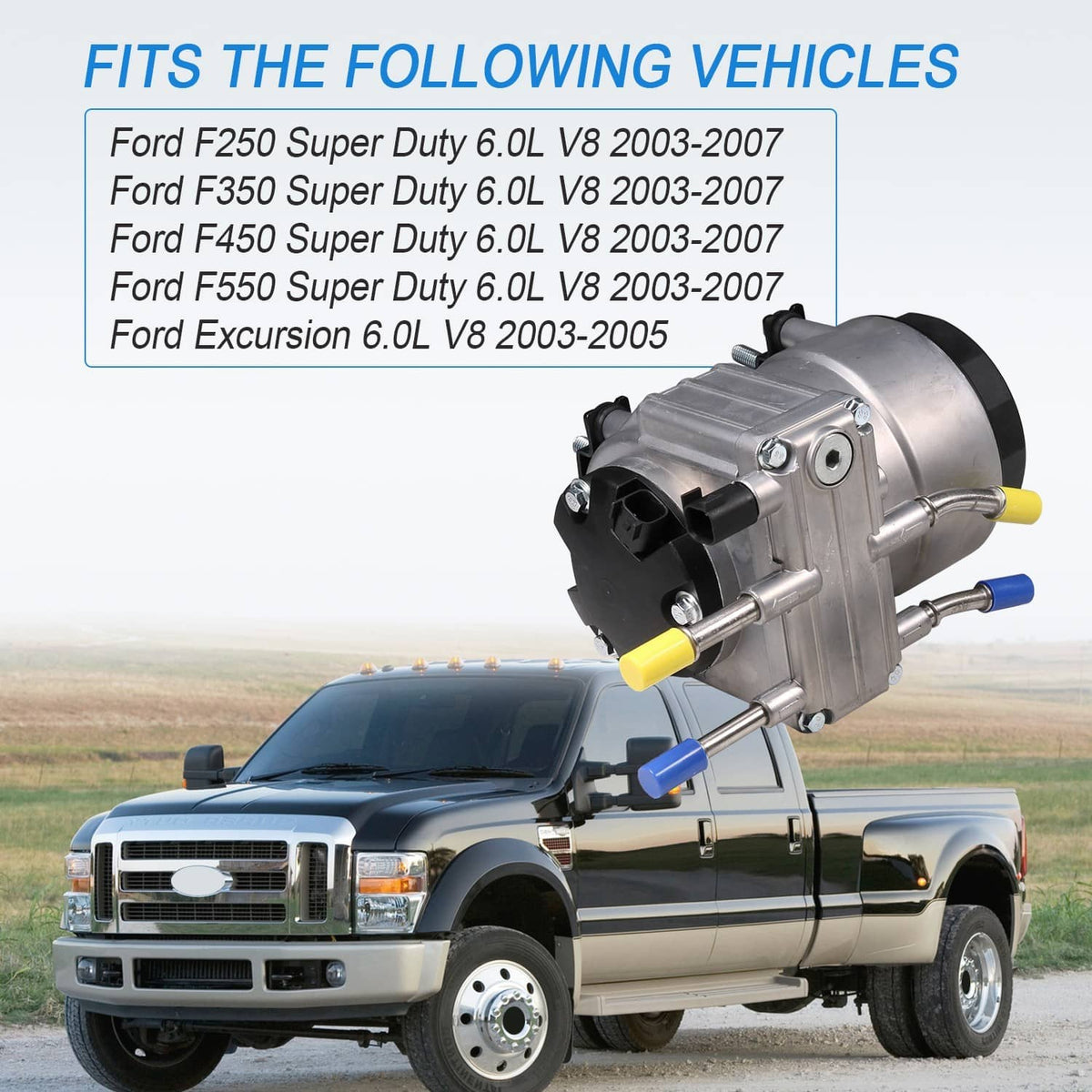 Solidspare Fuel Pump Assembly 6C3Z-9G282-C PFB-101 for Ford F250 F350 F450 F550 Super Duty