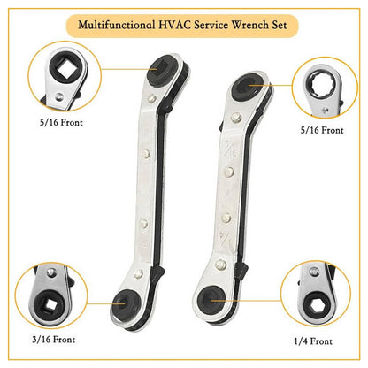 Solidspare Valve Core Remover Installer Tool & HVAC Service Wrench with Hex Bit Adapter Kit