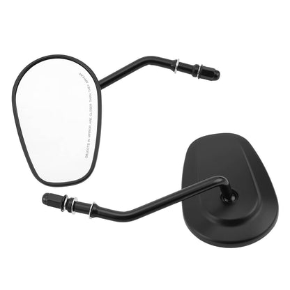Solidspare Rearview Mirrors Fit For Harley Heritage Softail Deluxe Dyna Fat-Bob Matte Black